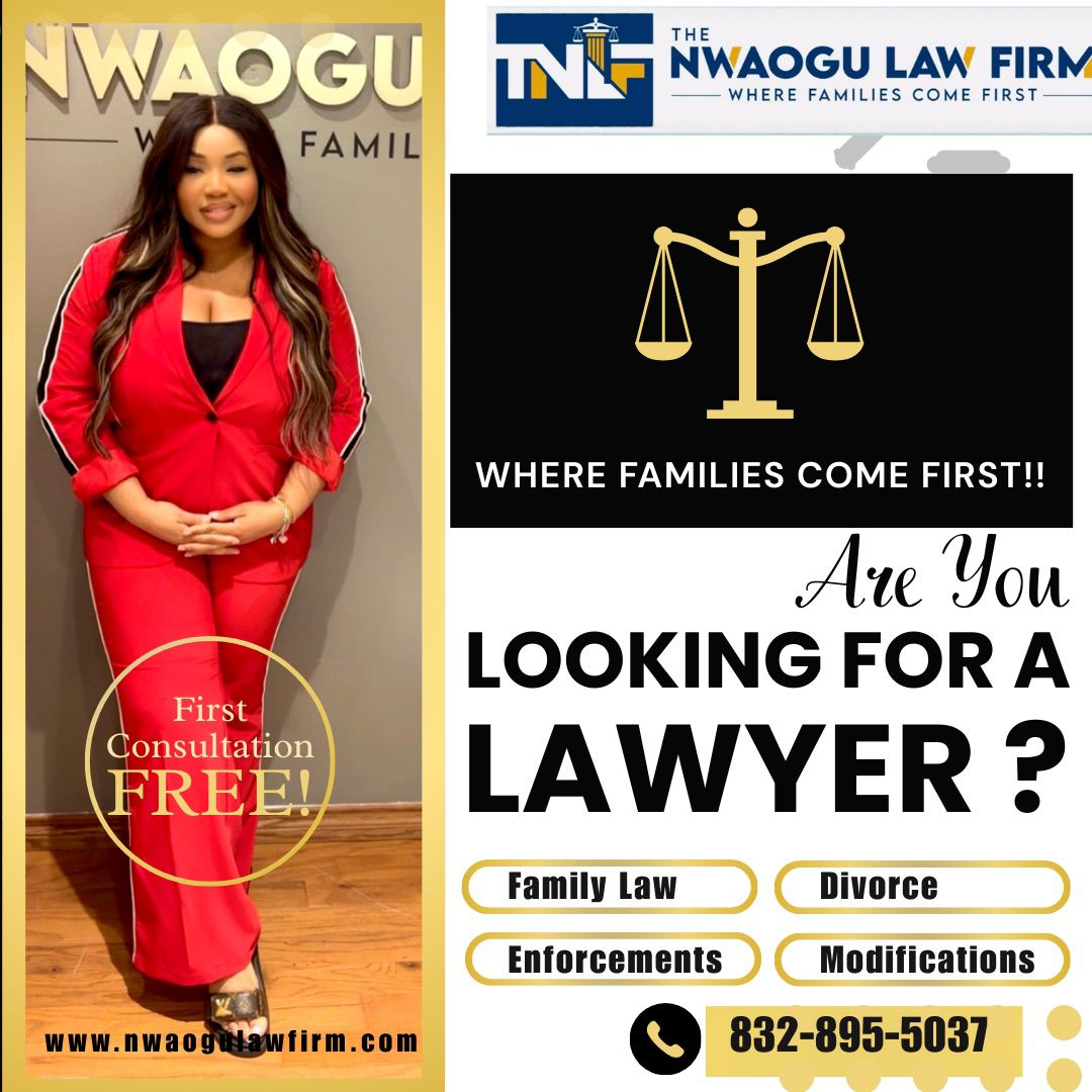 A poster for The Nwaogu Law Firm